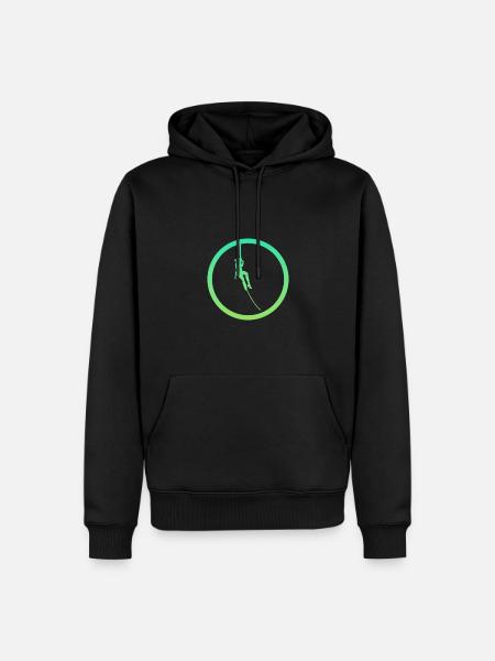 Grimpeur Corde Escalade Grimpeur - Sweat à capuche Premium bio Homme - noir