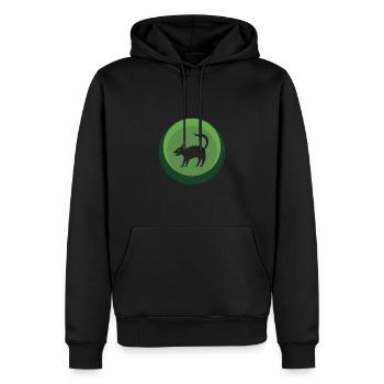 Kryptozoologie Bigfoot Fabel - Männer Premium Bio Hoodie - Schwarz - Vorne - Nico (187cm)