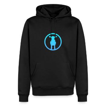 Kuh Hörner Muh - Männer Premium Bio Hoodie - Schwarz - Vorne - Nico (187cm)