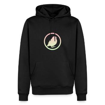 Oiseau, Oiseaux, Ailes - Sweat à capuche Premium bio Homme - noir - Devant - Nico (187cm)