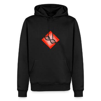 Biologie Bio Zoologie - Sweat à capuche Premium bio Homme - noir - Devant - Nico (187cm)