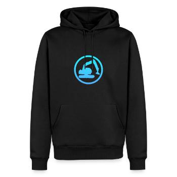 Excavator Driver Excavator Driver House Construction - Men’s Premium Organic Hoodie - black - Front - Nico (187cm)