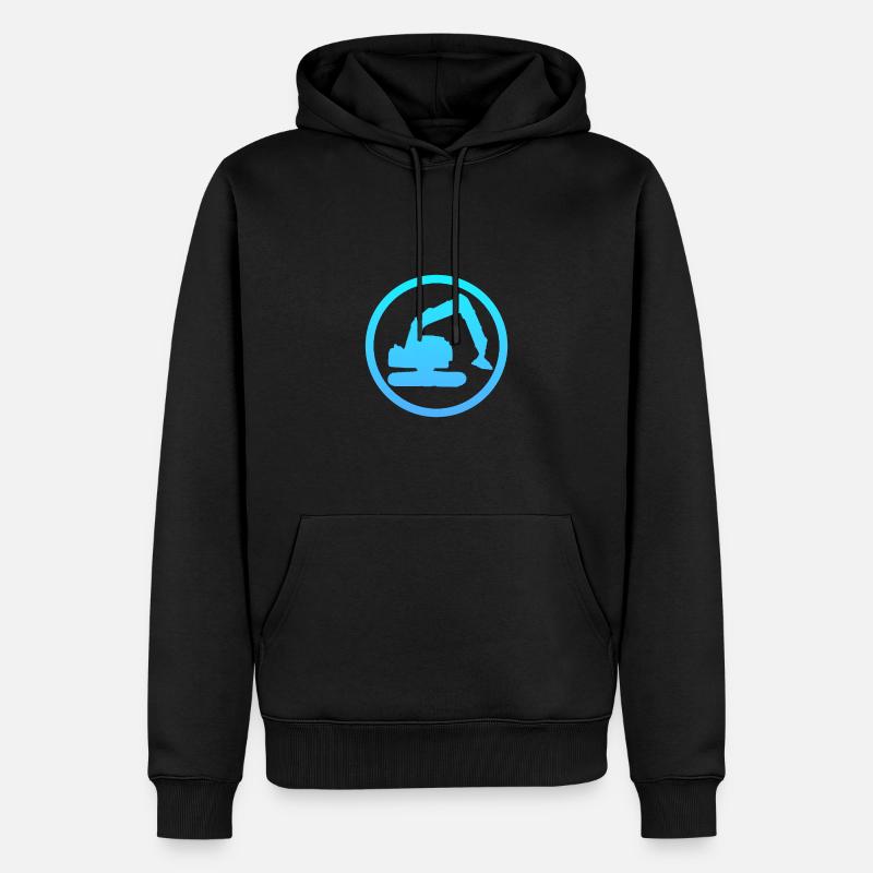 Baggerfahrer Baggerfahrer Hausbau - Männer Premium Bio Hoodie - Schwarz