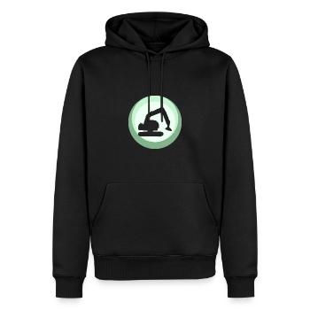 Baustelle Baggerfahrerin Bauarbeiter - Männer Premium Bio Hoodie - Schwarz - Vorne - Nico (187cm)