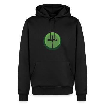 Bible Christ chrétien - Sweat à capuche Premium bio Homme - noir - Devant - Nico (187cm)