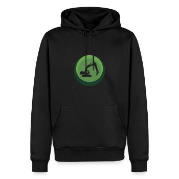 Baustelle Baggerfahrer Baggerfahrerin - Männer Premium Bio Hoodie - Schwarz - Vorne - Nico (187cm)