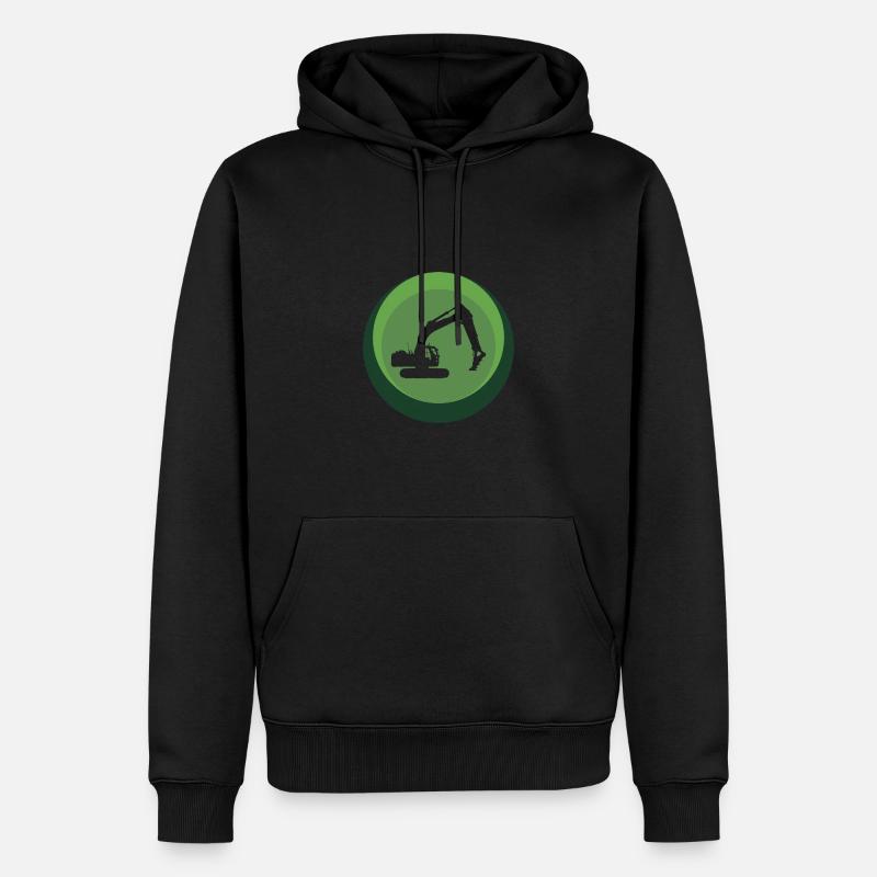 Conducteur d’excavatrice de chantier - Sweat à capuche Premium bio Homme - noir