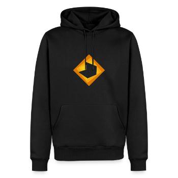 Blogger Homepage Schreiben - Männer Premium Bio Hoodie - Schwarz - Vorne - Nico (187cm)