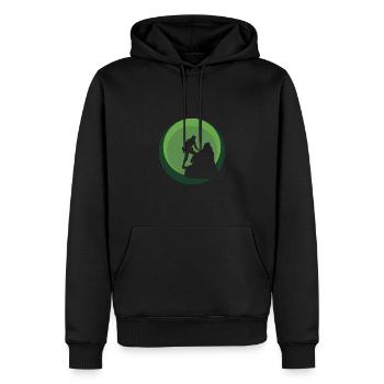 Climbing Wall Climbing Climber - Men’s Premium Organic Hoodie - black - Front - Nico (187cm)
