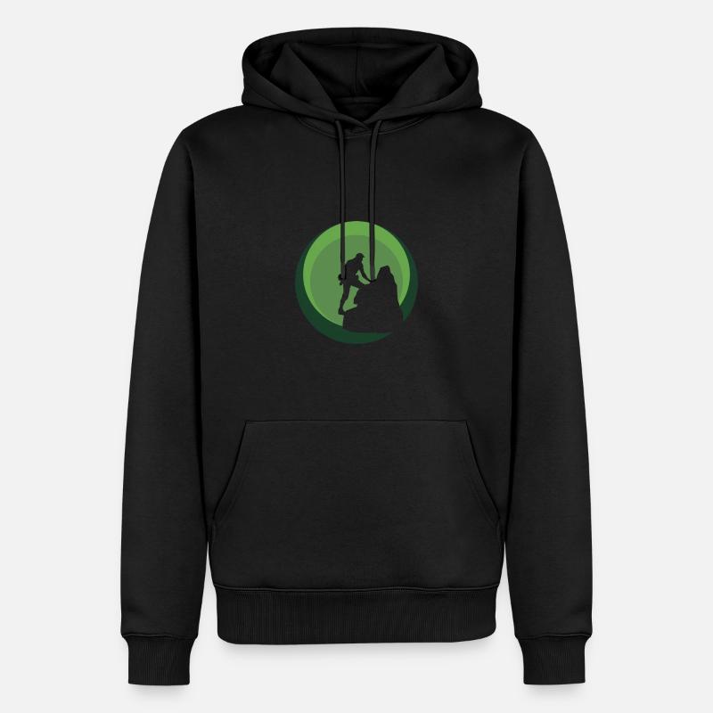 mur d’escalade grimpeur - Sweat à capuche Premium bio Homme - noir