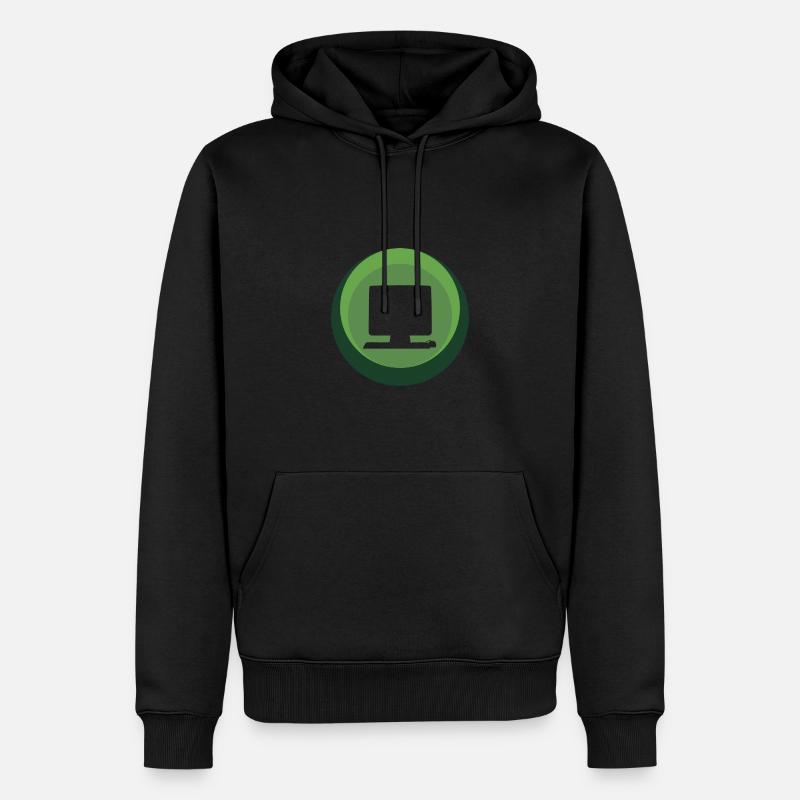 Computer Informatik Computerarbeit - Männer Premium Bio Hoodie - Schwarz