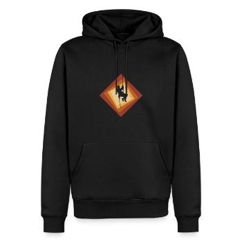 Seilklettern Bergsteigen Kletterer - Männer Premium Bio Hoodie - Schwarz - Vorne - Nico (187cm)