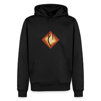 Bâton de lancer Boomerang Boomerang - Sweat à capuche Premium bio Homme - noir - Devant - Nico (187cm)