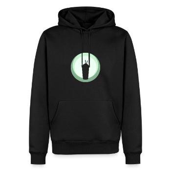 Tee Boba Bubble - Männer Premium Bio Hoodie - Schwarz - Vorne - Nico (187cm)