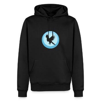Oiseau, Perroquet, Cacatoès - Sweat à capuche Premium bio Homme - noir - Devant - Nico (187cm)