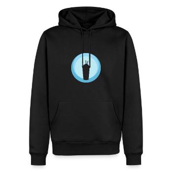Tee Tee Bubble Tea - Männer Premium Bio Hoodie - Schwarz - Vorne - Nico (187cm)