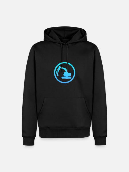 Baggerfahrer Baustelle Baustelle - Männer Premium Bio Hoodie - Schwarz