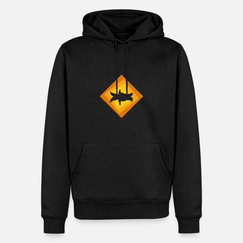 Canoë Rafting Canoë - Sweat à capuche Premium bio Homme - noir
