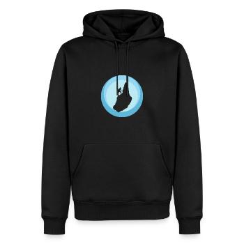 Mur d’escalade Mur d’escalade - Sweat à capuche Premium bio Homme - noir - Devant - Nico (187cm)