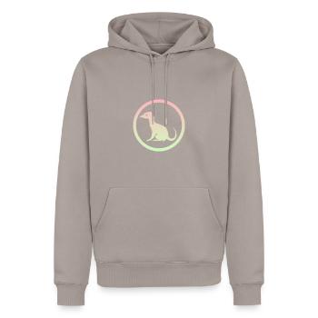 Cryptozoologie Licorne conte de fées - Sweat à capuche Premium bio Homme - taupe - Devant - Nico (187cm)