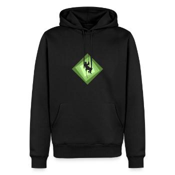 Rope climbing, mountaineering, mountaineering - Men’s Premium Organic Hoodie - black - Front - Nico (187cm)