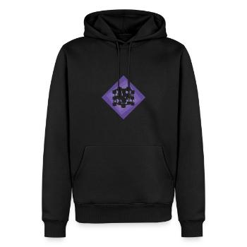 Crypto Bitcoin Coin - Sweat à capuche Premium bio Homme - noir - Devant - Nico (187cm)