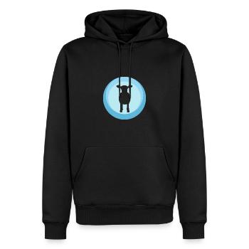 Kuh Bauer Bauer - Männer Premium Bio Hoodie - Schwarz - Vorne - Nico (187cm)