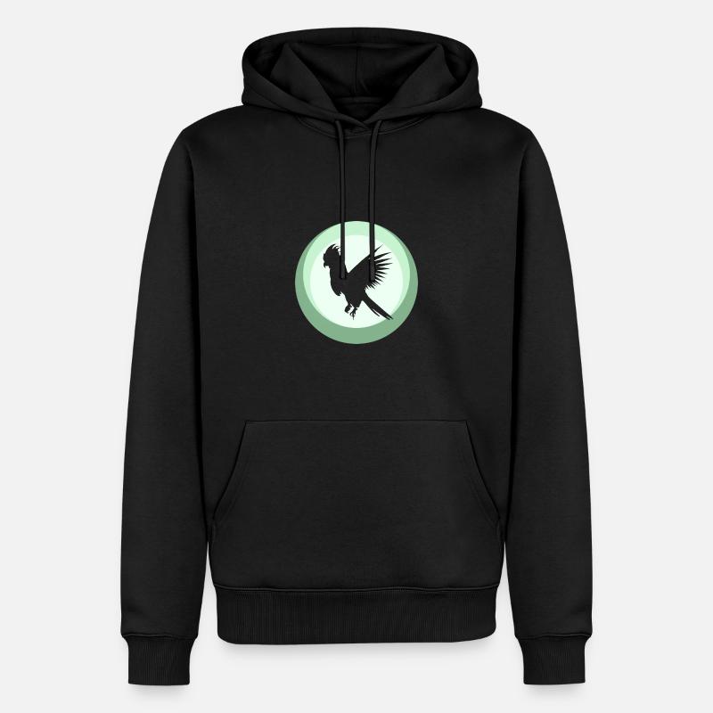 Oiseau Cacatoès Perroquet - Sweat à capuche Premium bio Homme - noir