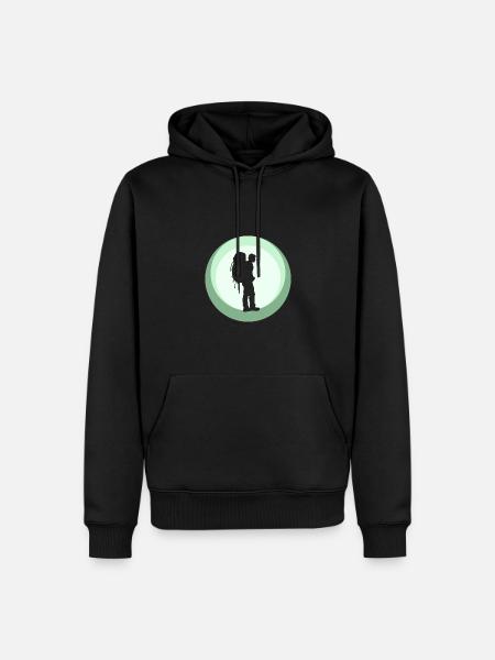 Backpacker Pilgrim Pilgrim - Men’s Premium Organic Hoodie - black