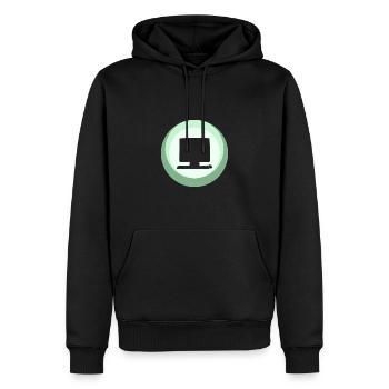 Informatique Internet - Sweat à capuche Premium bio Homme - noir - Devant - Nico (187cm)