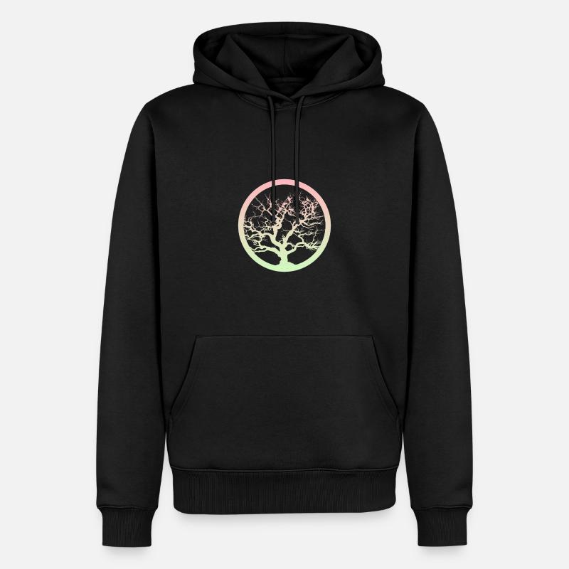 Fleurs botaniques botaniques - Sweat à capuche Premium bio Homme - noir