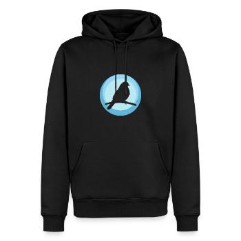 Sittich Vogel Abbildung Sittich - Männer Premium Bio Hoodie - Schwarz - Vorne - Nico (187cm)
