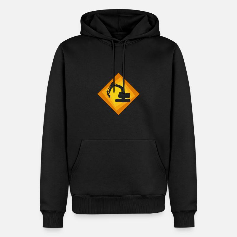 Bagger Baggerfahrerin Baustelle - Männer Premium Bio Hoodie - Schwarz