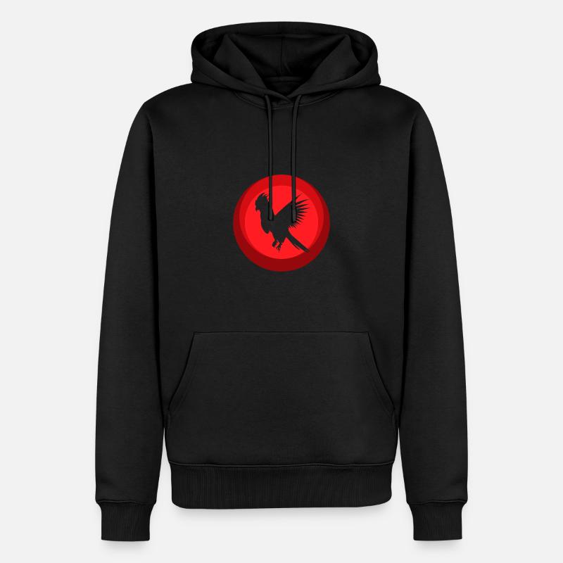 Vogel Kakadus Ara - Männer Premium Bio Hoodie - Schwarz
