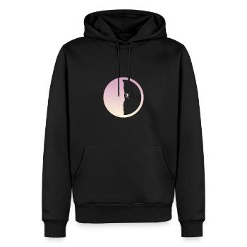 Climber Rope Climbing Mountaineering - Men’s Premium Organic Hoodie - black - Front - Nico (187cm)