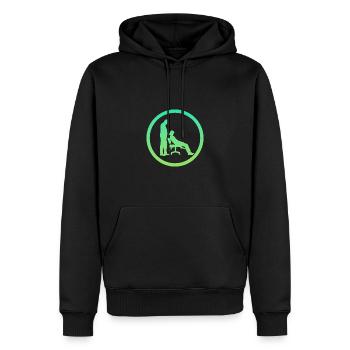 Chiropraticien médical - Sweat à capuche Premium bio Homme - noir - Devant - Nico (187cm)