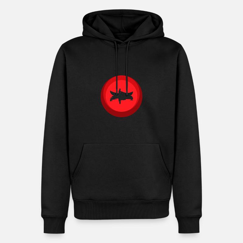 Canoë d’aviron d’eau vive - Sweat à capuche Premium bio Homme - noir