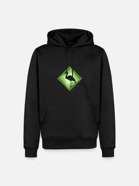Flamingo Wasservogel Wasservogel - Männer Premium Bio Hoodie - Schwarz