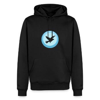 Ailes d’animaux Animal - Sweat à capuche Premium bio Homme - noir - Devant - Nico (187cm)