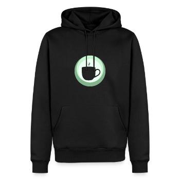 Kaffee Espresso Tasse - Männer Premium Bio Hoodie - Schwarz - Vorne - Nico (187cm)