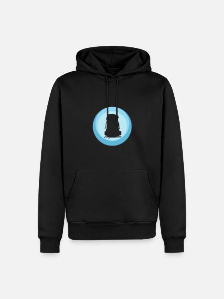 Backpacking Backpacking Wanderer - Männer Premium Bio Hoodie - Schwarz