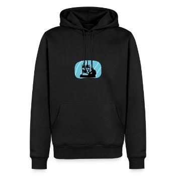 Biochimie ADN Chimique - Sweat à capuche Premium bio Homme - noir - Devant - Nico (187cm)