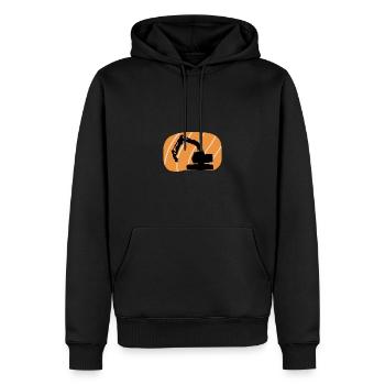 Construction de chantier de construction construction de maison d’ouvrier - Sweat à capuche Premium bio Homme - noir - Devant - Nico (187cm)