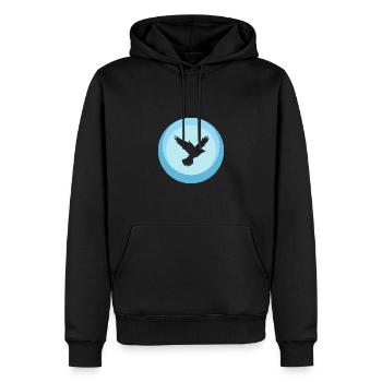 Tier Vogelschwarm Vogel - Männer Premium Bio Hoodie - Schwarz - Vorne - Nico (187cm)