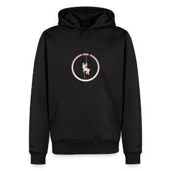 Klettern Alpinist Bergsteiger - Männer Premium Bio Hoodie - Schwarz - Vorne - Nico (187cm)