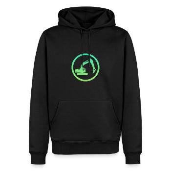 Excavator Driver Excavator Driver Construction Site - Men’s Premium Organic Hoodie - black - Front - Nico (187cm)