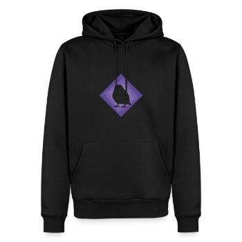 Perruche, Ailes, Oiseau - Sweat à capuche Premium bio Homme - noir - Devant - Nico (187cm)