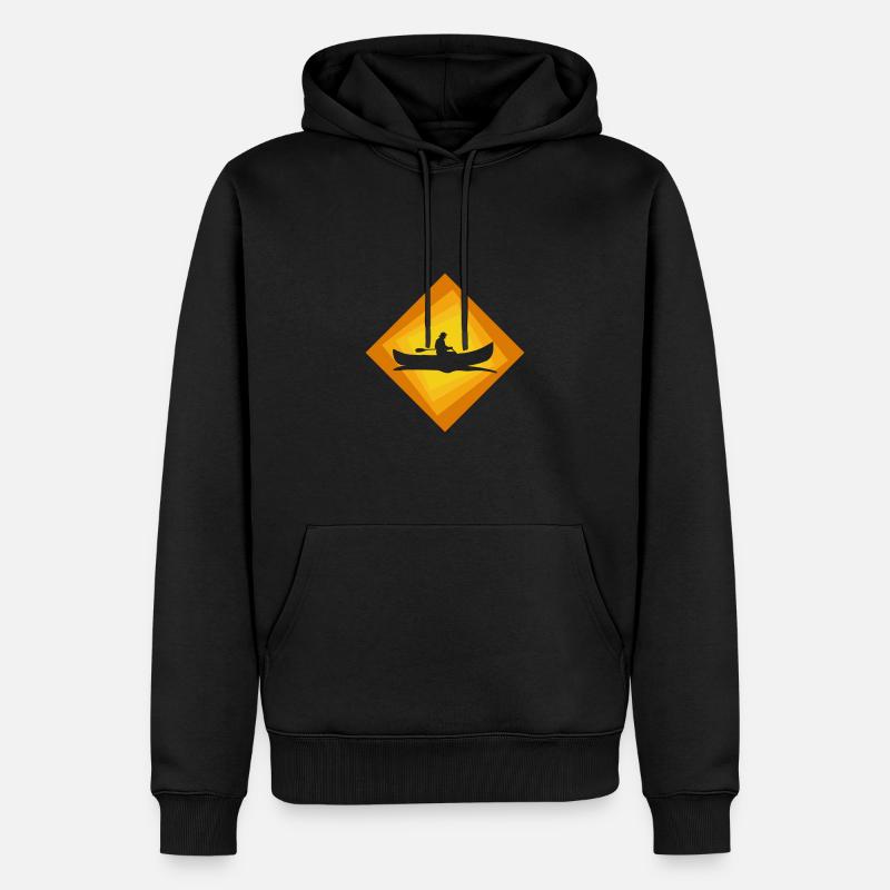 Canoë, rafting, paddle - Sweat à capuche Premium bio Homme - noir