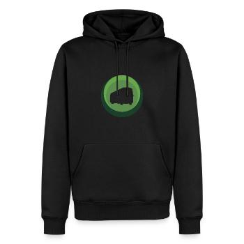 Bus Bus Busfahrer - Männer Premium Bio Hoodie - Schwarz - Vorne - Nico (187cm)