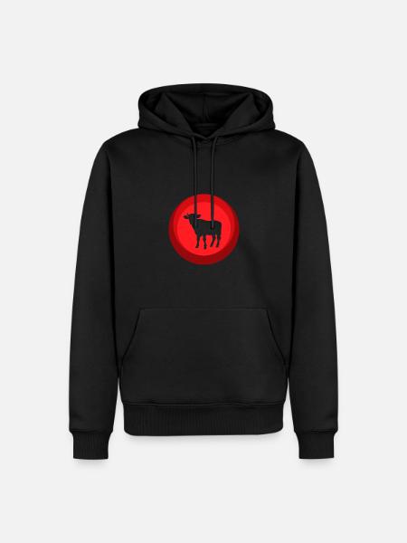 Vache Taureau Vache - Sweat à capuche Premium bio Homme - noir